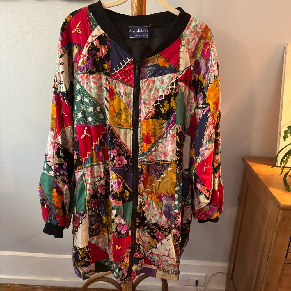 Colorful Vintage Quilted Patchwork Jacket